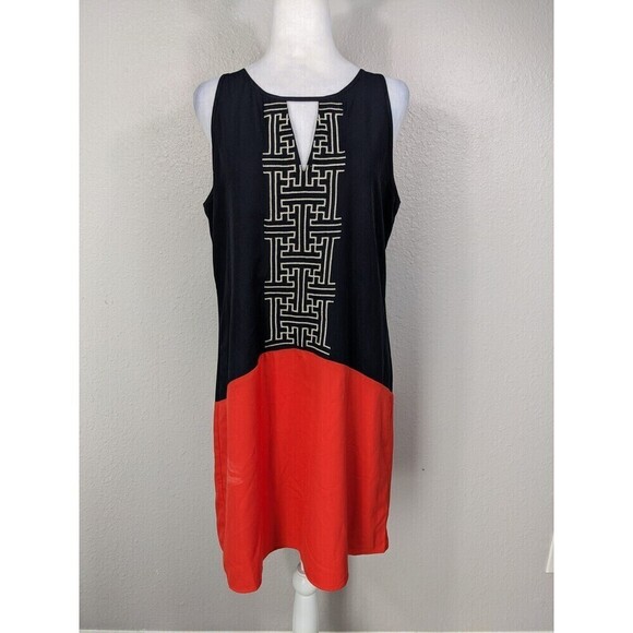 THML Anthropologie Tunic Dress Women's Small Navy Blue Embroidered - Picture 1 of 7